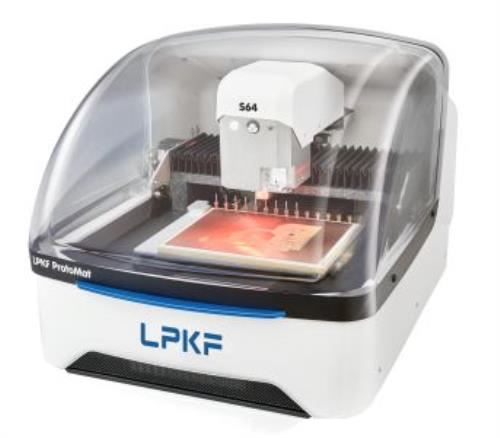 LPKF ProtoMat S64 en allrounder för snabb framställning av kretskortsprototyper. Ett grundsystem som passar för nästan alla interna kretskortsprototyper.